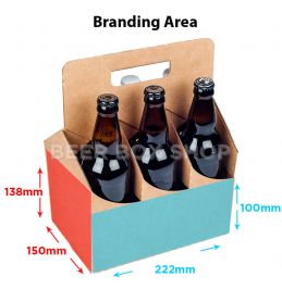 6 Bottle and Can - American style carrier - 500ml | Branding Area