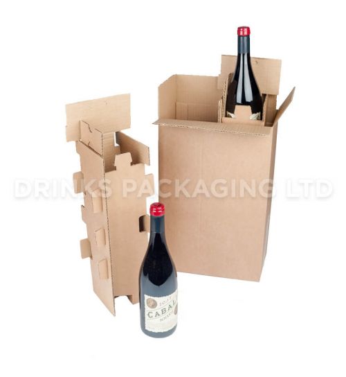 2 Bottle - Mail Order Box with Protective Insert | Wine Box Shop